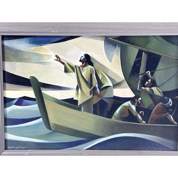 Jorge Cocco “Peace Be Still” Framed Giclée Canvas 16x12 Altus Fine Art - Picture 2 of 8